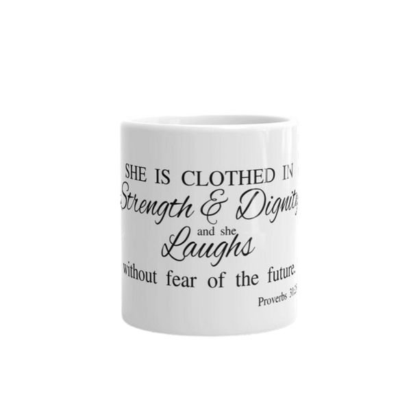 She is Clothed mug