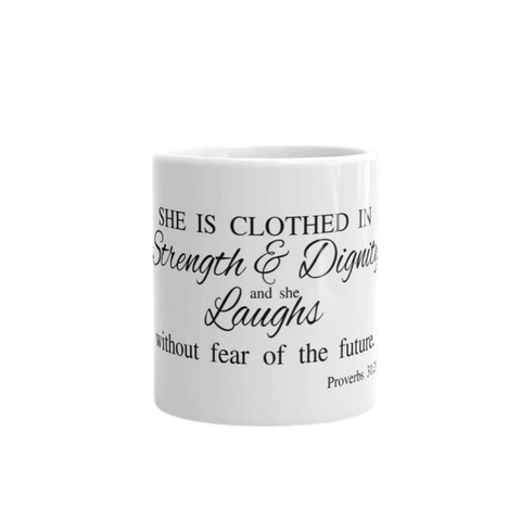 She is Clothed mug